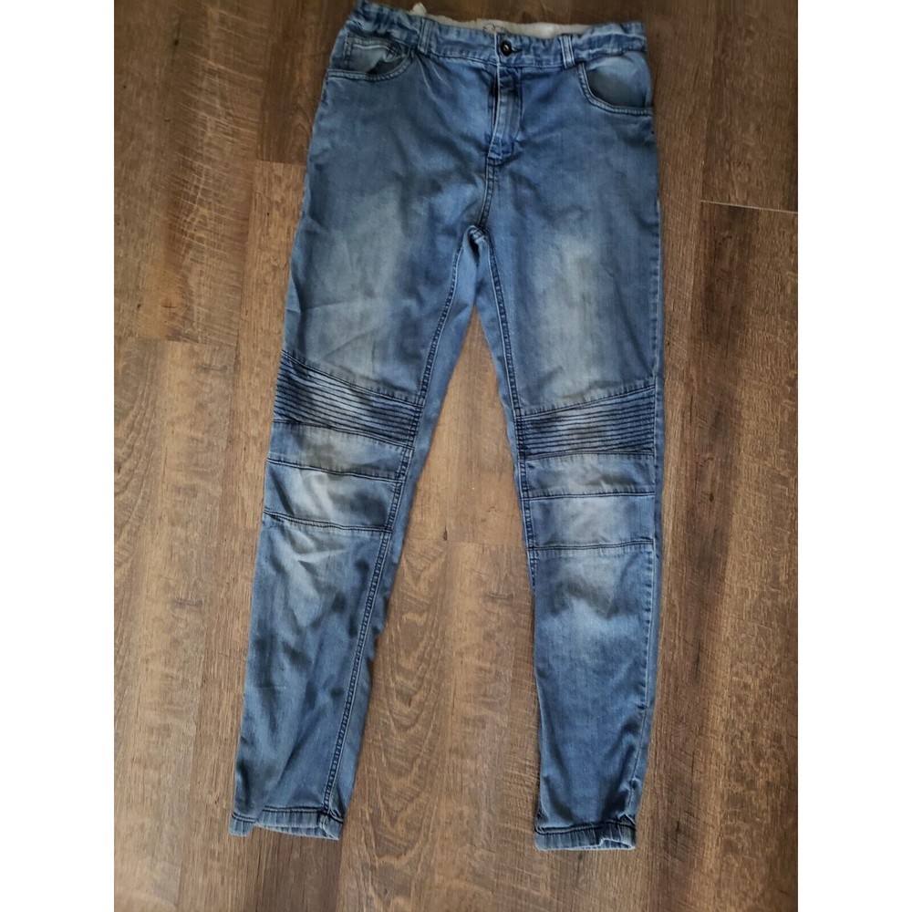 Girls Sz 16 Art Class Super Skinny Embroidered Knee Jeans